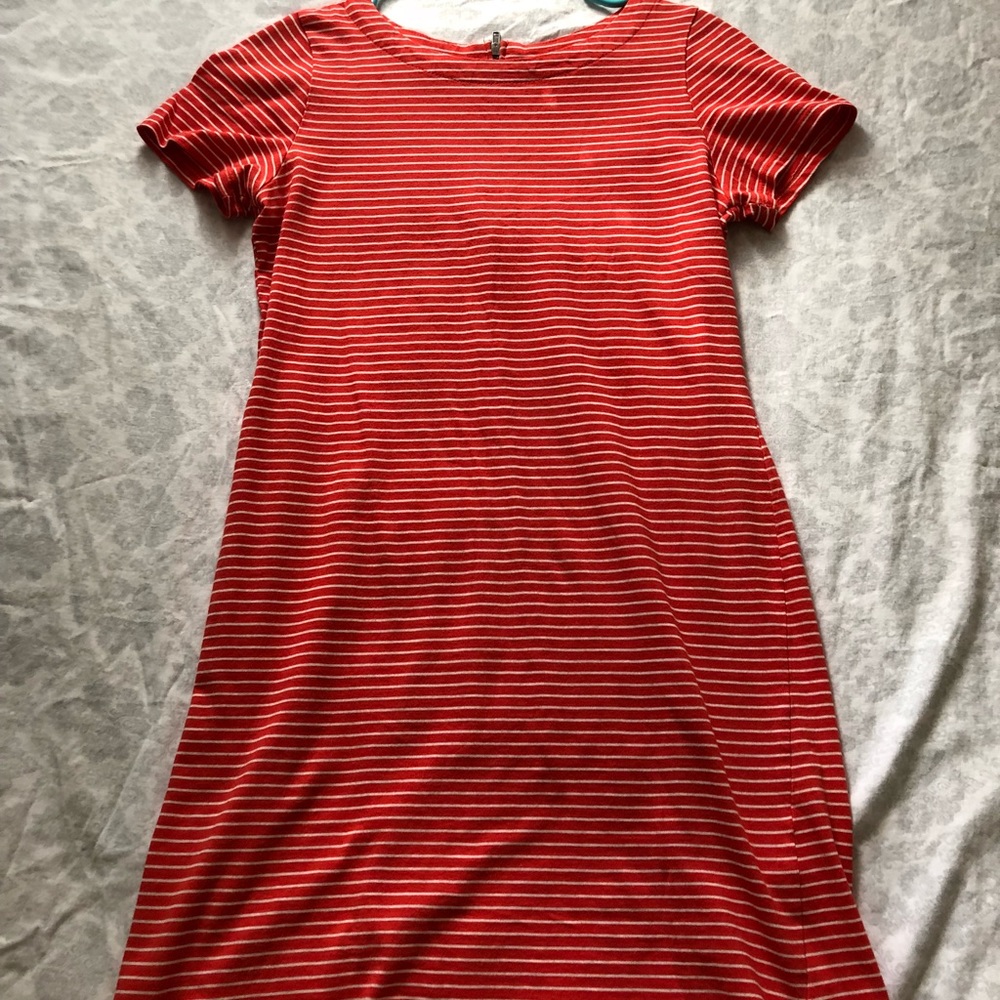 Red Striped T Shirt Dress